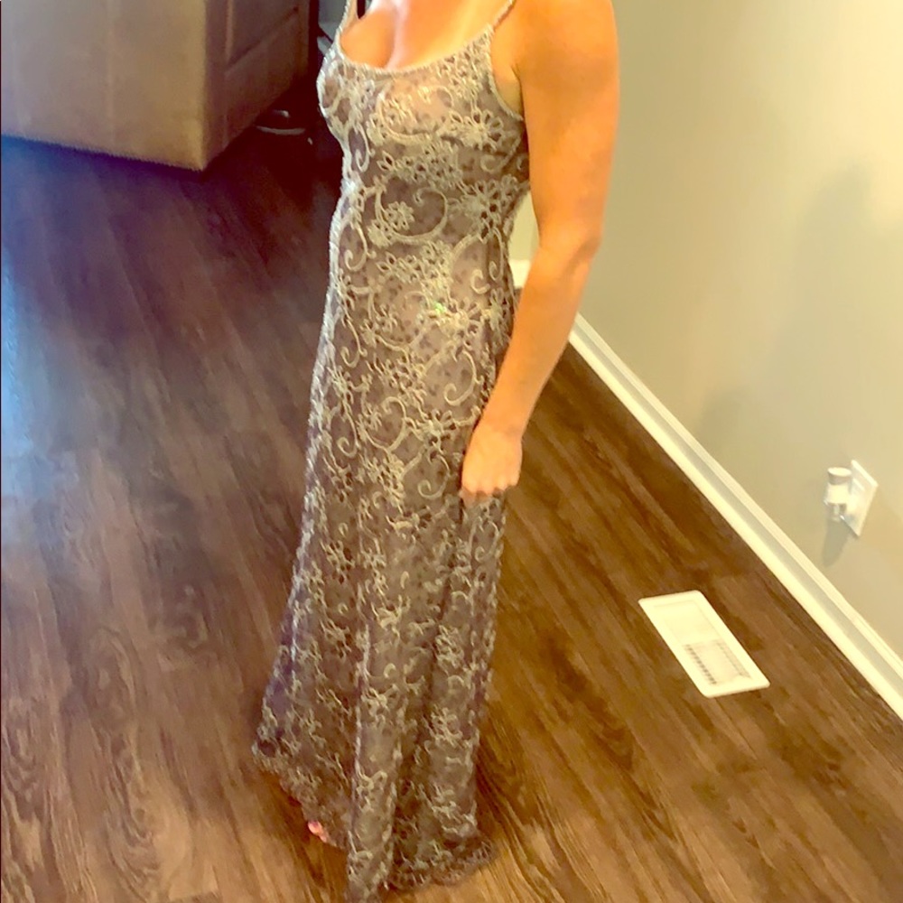Glamorous Badgley Mischka Sequined Gown